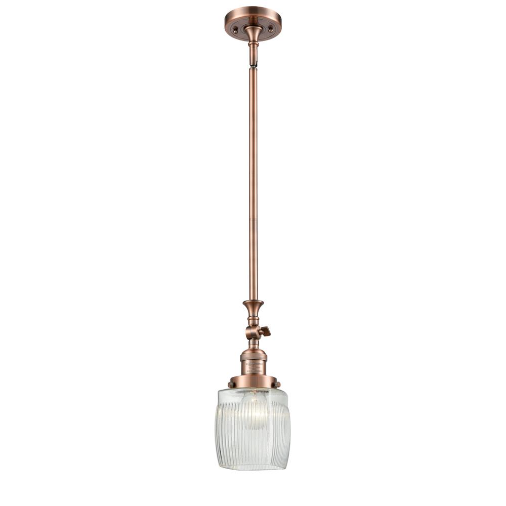 Innovations 206-AC-G302-LED 1 Light Vintage Dimmable LED Colton 5.5 inch Mini Pendant