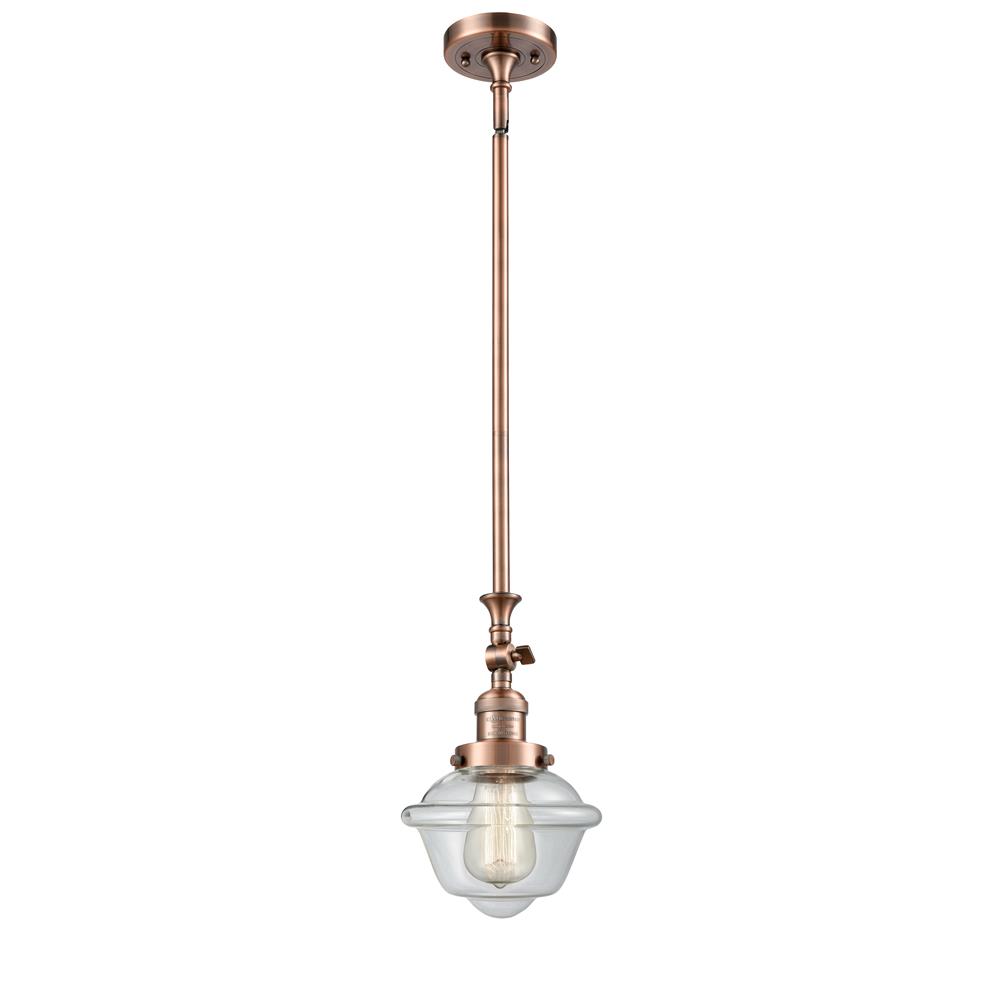 Innovations 206-AC-G532-LED 1 Light Vintage Dimmable LED Small Oxford 8 inch Mini Pendant