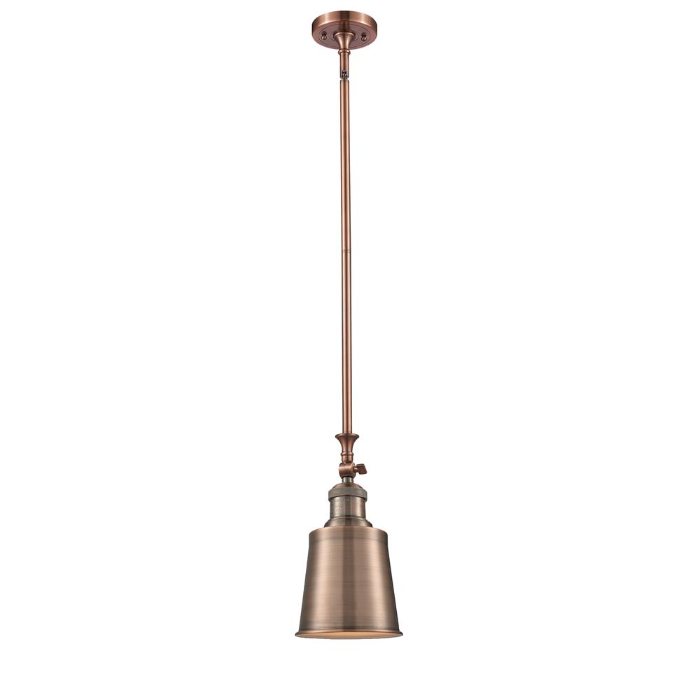 Innovations 206-AC-M9-LED 1 Light Vintage Dimmable LED Addison 5 inch Mini Pendant in Antique Copper