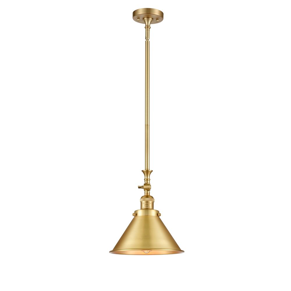 Innovations 206-SG-M10-SG Briarcliff 1 Light Mini Pendant in Satin Gold with Satin Gold Cone Metal Shade