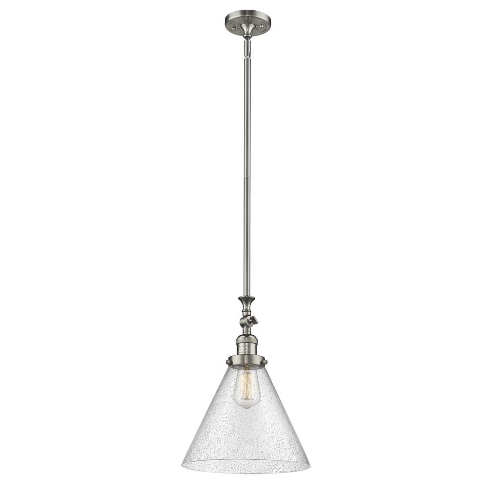 Innovations 206-SN-G44-L-LED 1 Light Vintage Dimmable LED X-Large Cone 12 inch Pendant in Brushed Satin Nickel