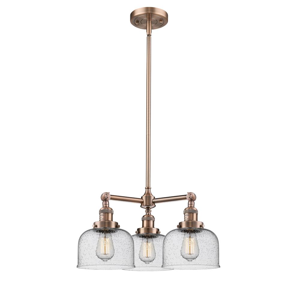 Innovations 207-AC-G74 3 Light Large Bell 22 inch Chandelier