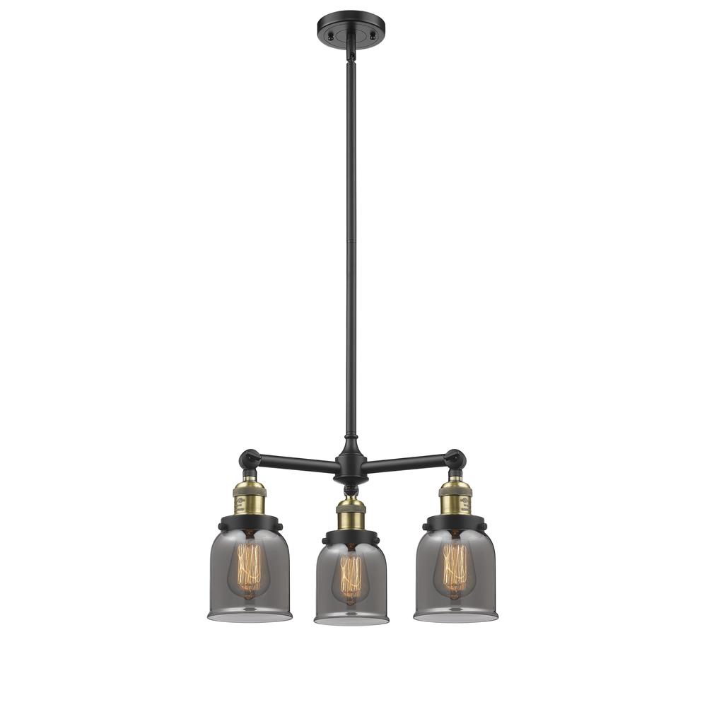 Innovations 207-AB-G53 3 Light Small Bell 19 inch Chandelier