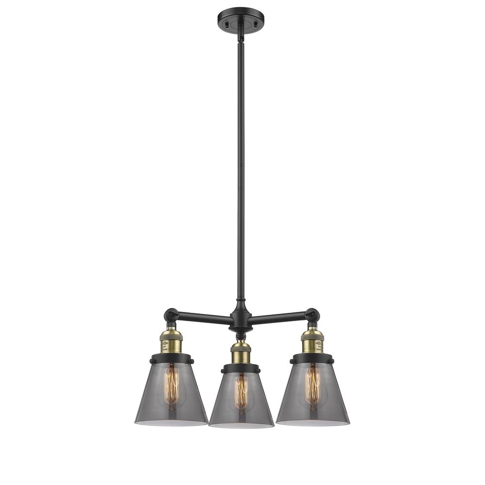 Innovations 207-PN-G63 3 Light Small Cone 19 inch Chandelier