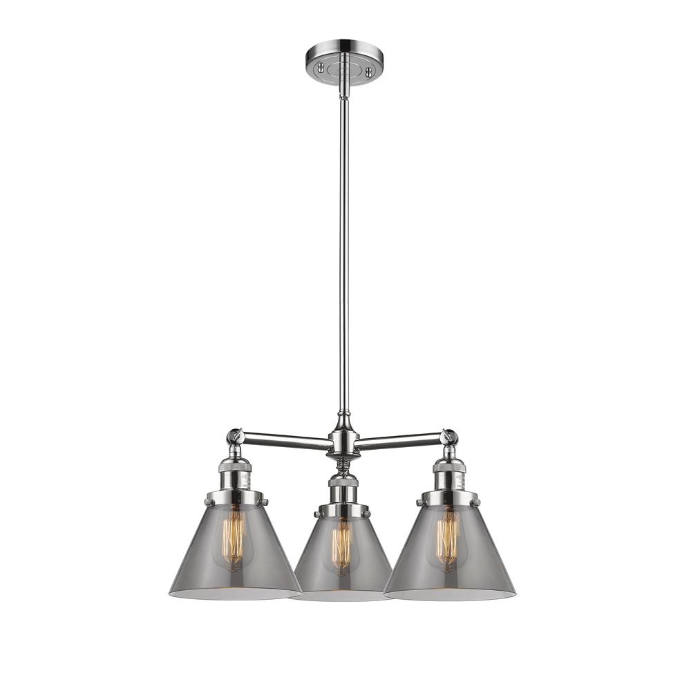 Innovations 207-PC-G43 3 Light Large Cone 22 inch Chandelier