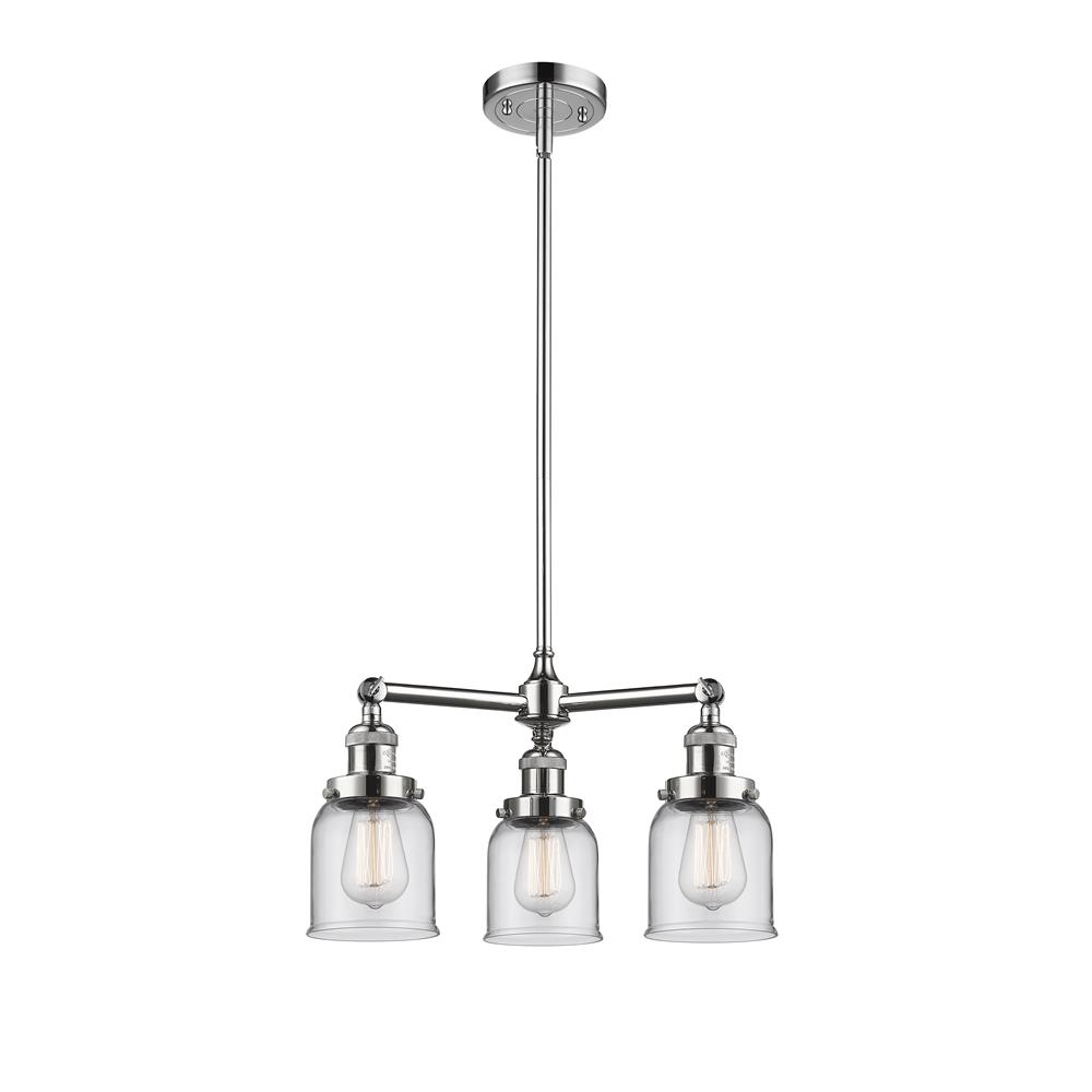 Innovations 207-PC-G52 3 Light Small Bell 19 inch Chandelier
