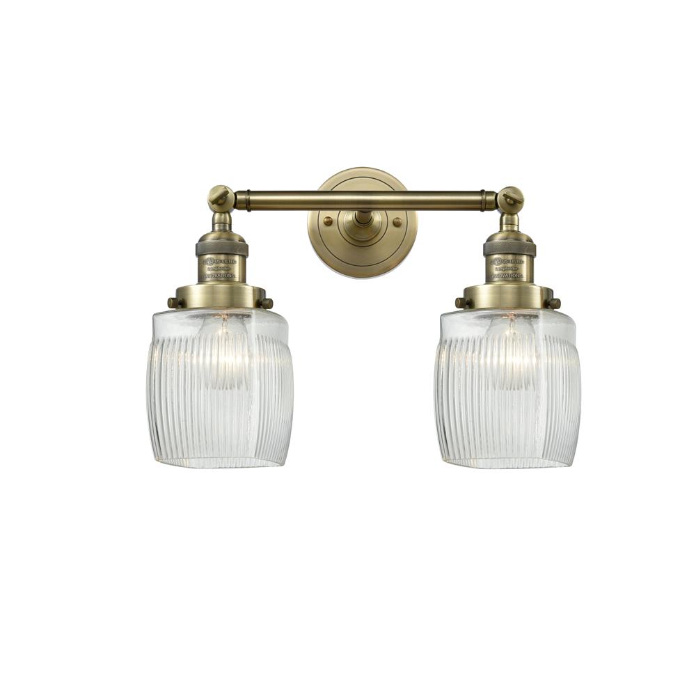 Innovations 208-AB-G302-LED 2 Light Vintage Dimmable LED Colton 16 inch Bathroom Fixture