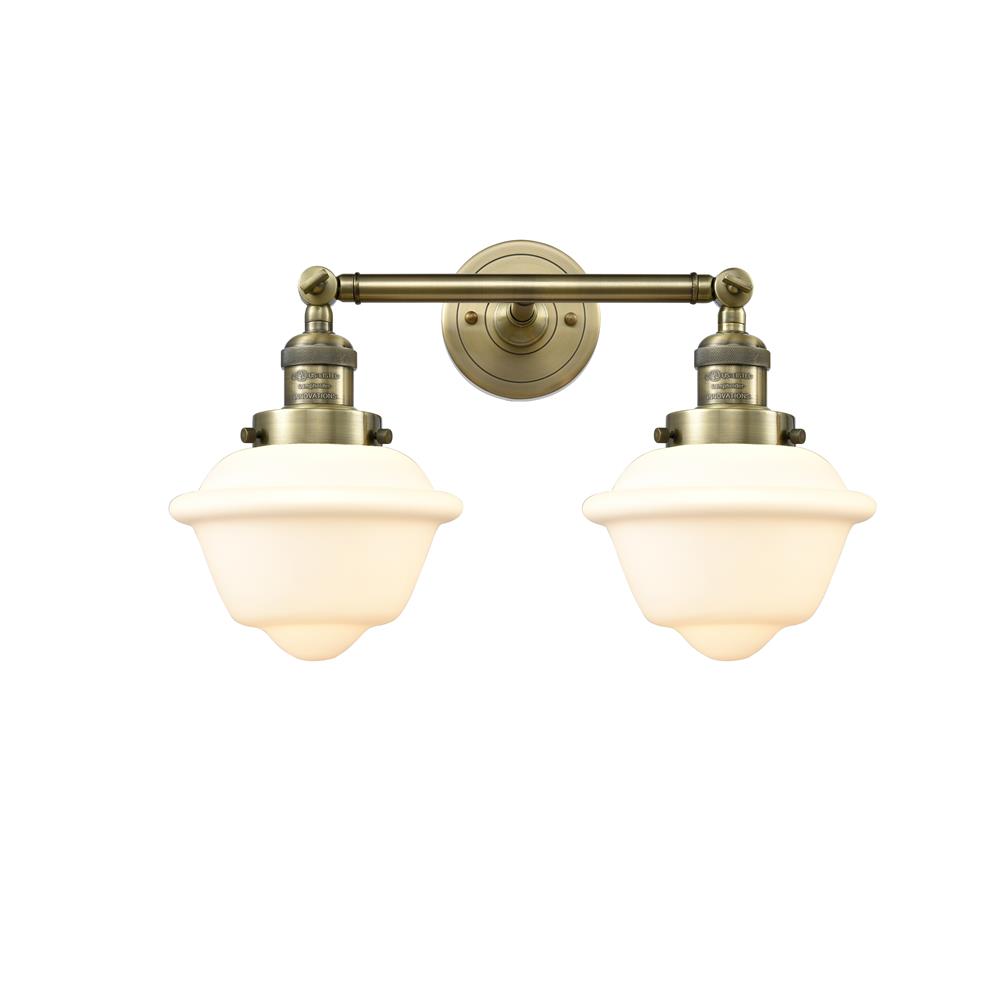 Innovations 208-AB-G531-LED 2 Light Vintage Dimmable LED Small Oxford 17 inch Bathroom Fixture