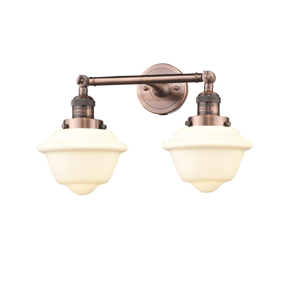 Innovations 208-AC-G531-LED 2 Light Vintage Dimmable LED Small Oxford 17 inch Bathroom Fixture