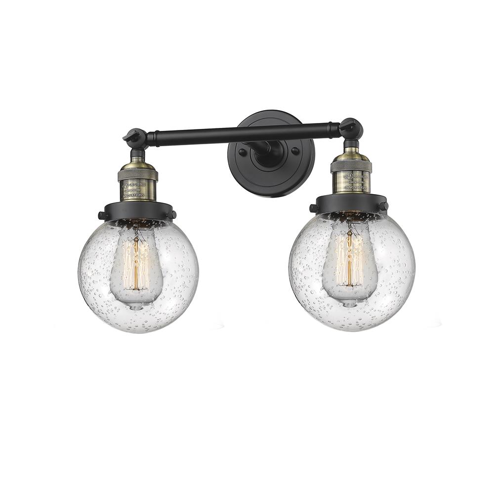 Innovations 208-BAB-G204-6-LED 2 Light Vintage Dimmable LED Beacon 17 inch Bathroom Fixture
