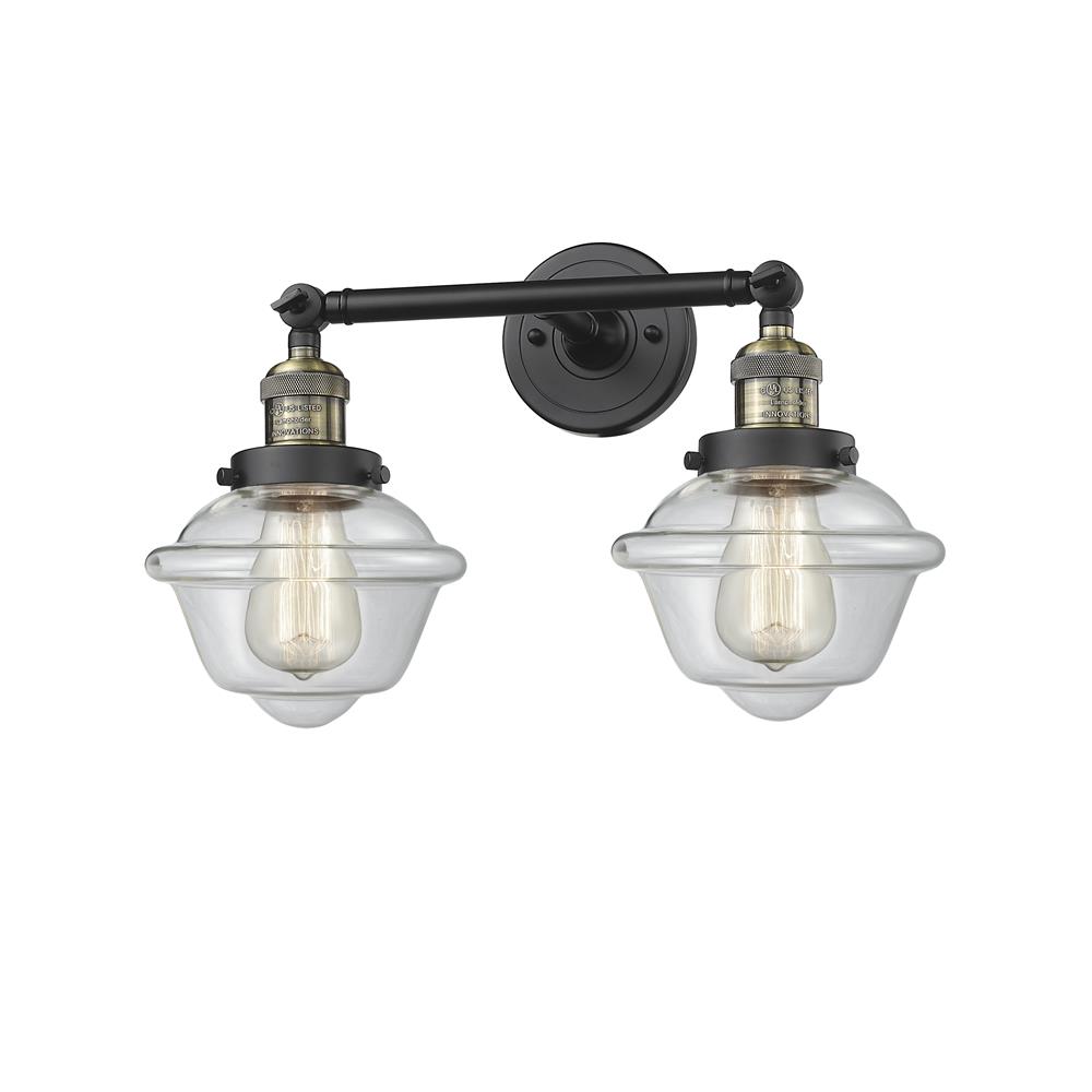Innovations 208-BAB-G532-LED 2 Light Vintage Dimmable LED Small Oxford 17 inch Bathroom Fixture
