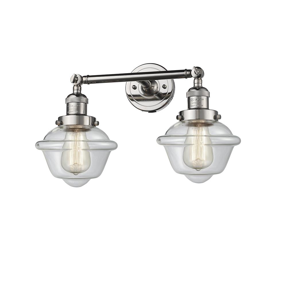 Innovations 208-PN-G532-LED 2 Light Vintage Dimmable LED Small Oxford 17 inch Bathroom Fixture
