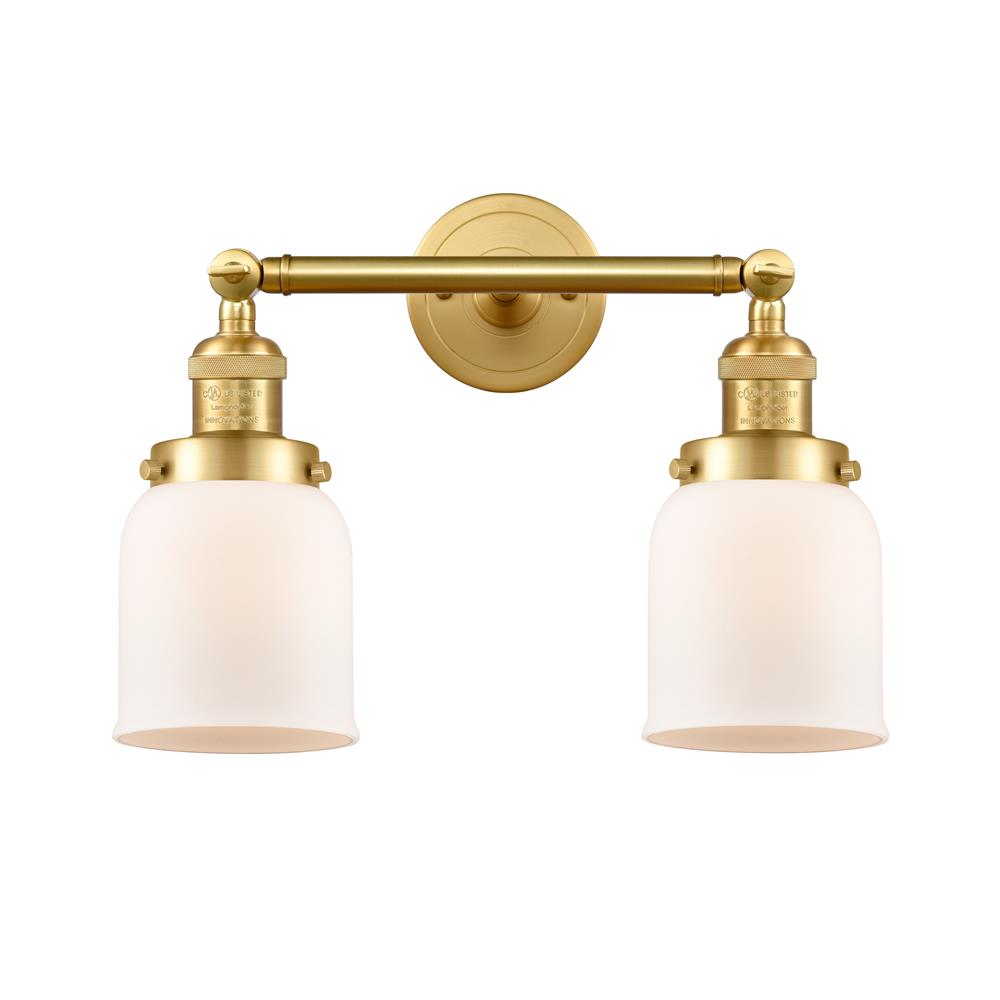 Innovations 208-SG-G51 Satin Gold Small Bell 2 Light Bath Vanity Light