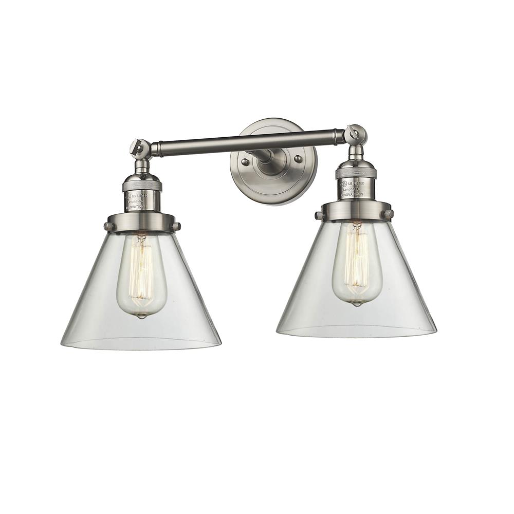 Innovations 208-SN-G42 2 Light Large Cone 18 inch Bathroom Fixture