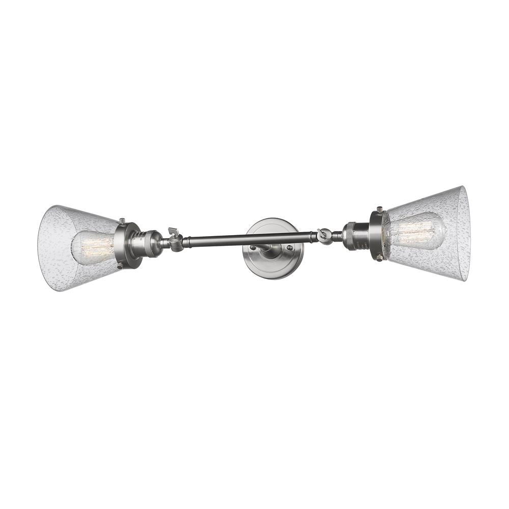 Innovations 208L-SN-G64 2 Light Small Cone 6 inch Sconce