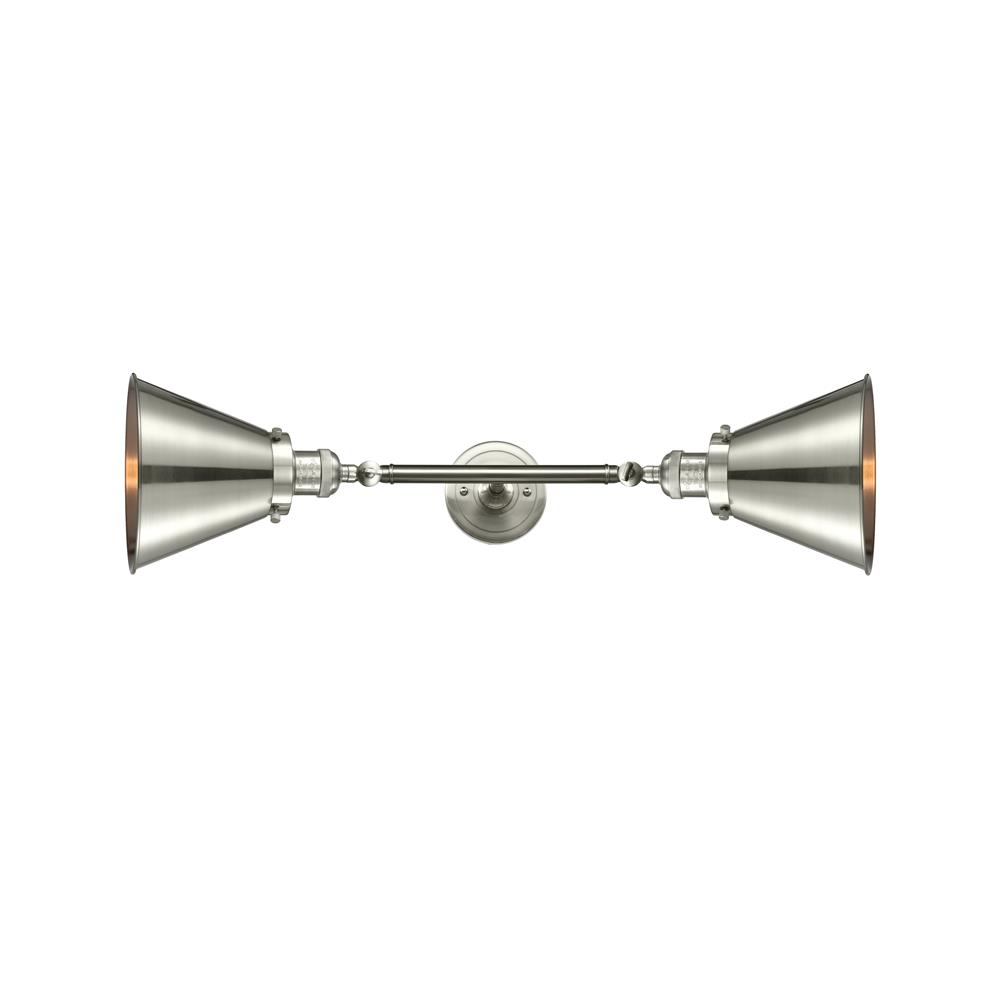 Innovations 208LSNM13SNLED Appalachian 2 Light Bathroom Fixture in Brushed Satin Nickel