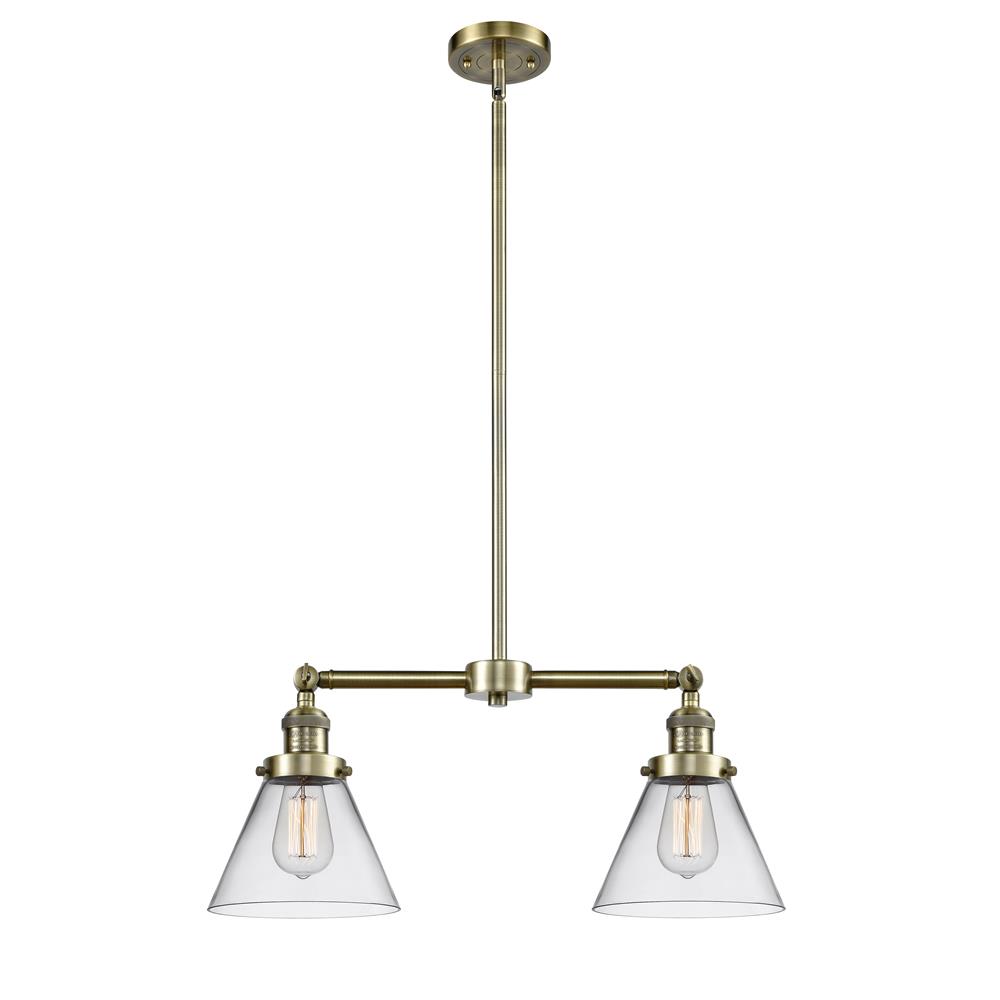 Innovations 209-AB-G42 2 Light Large Cone 22 inch Chandelier