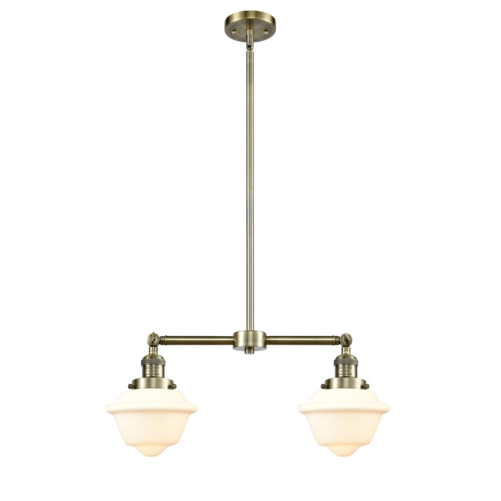 Innovations 209-AB-G531-LED 2 Light Vintage Dimmable LED Small Oxford 24 inch Chandelier