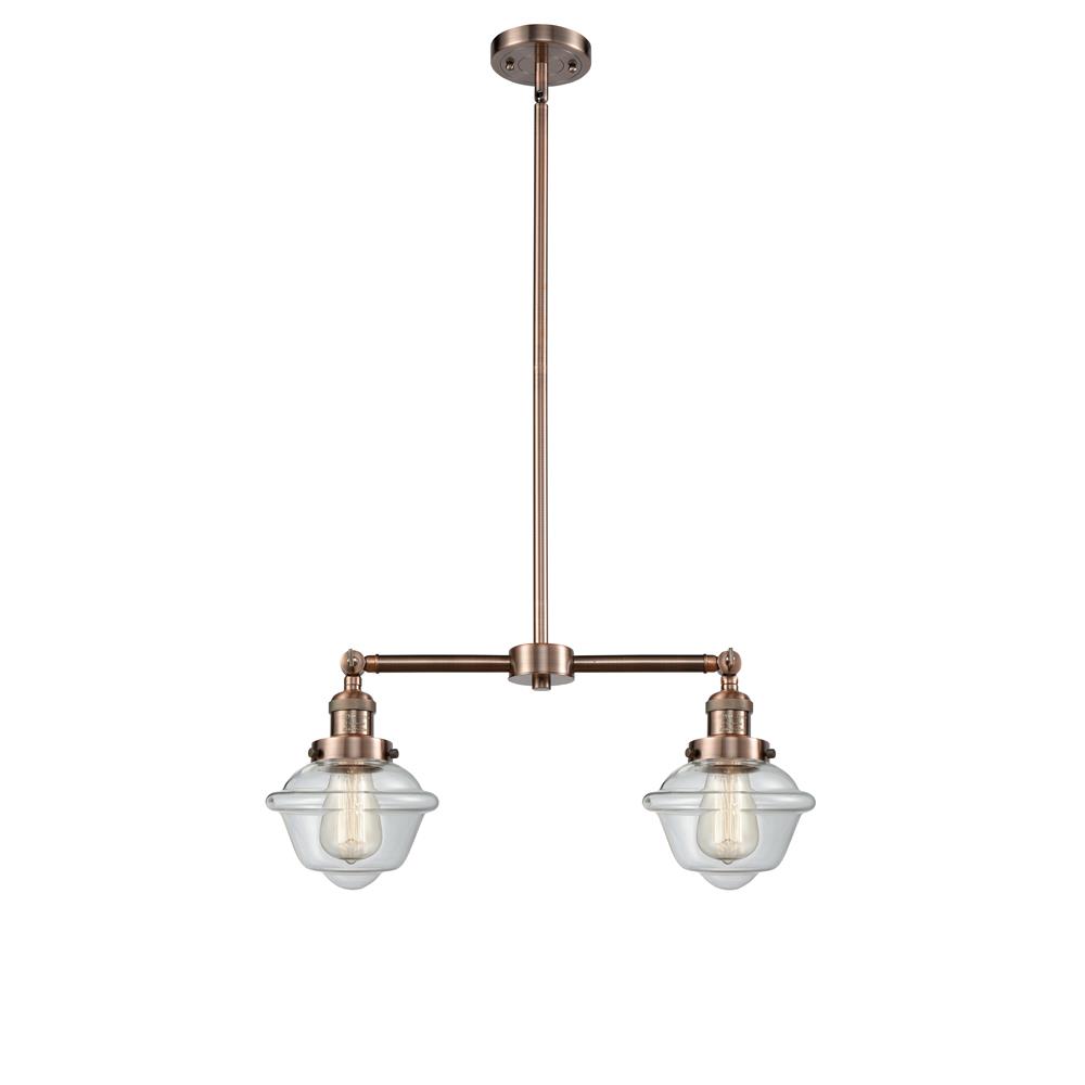 Innovations 209-AC-G532-LED 2 Light Vintage Dimmable LED Small Oxford 24 inch Chandelier