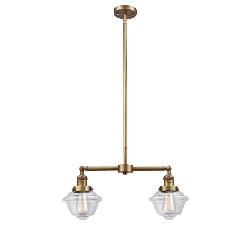 Innovations 209-BB-G532-LED 2 Light Vintage Dimmable LED Small Oxford 24 inch Chandelier