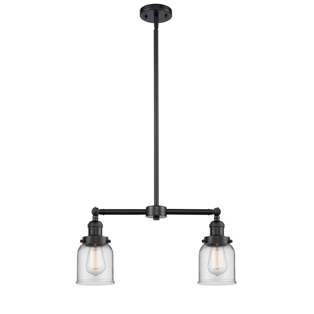 Innovations 209-OB-G52-LED 2 Light Vintage Dimmable LED Small Bell 22 inch Chandelier