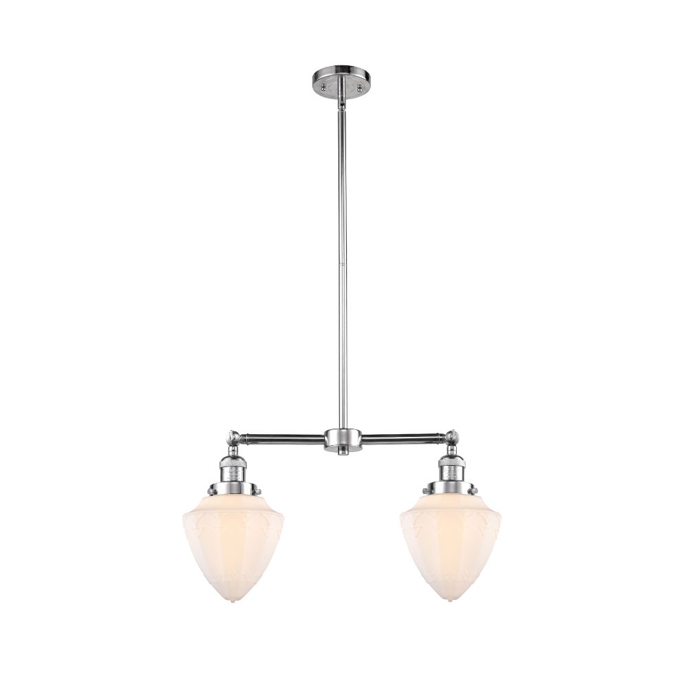 Innovations 209-PC-G661-12 Bullet 2 Light 24 inch Island Light in Polished Chrome