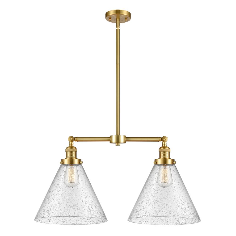 Innovations 209-SG-G44-L X-Large Cone 2 Light Chandelier in Satin Gold
