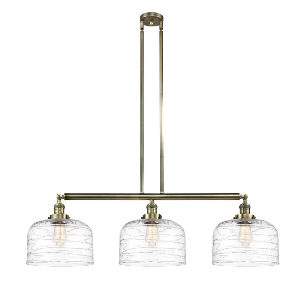 Innovations 213-AB-G713-L X-Large Bell 3 Light Island Light in Antique Brass
