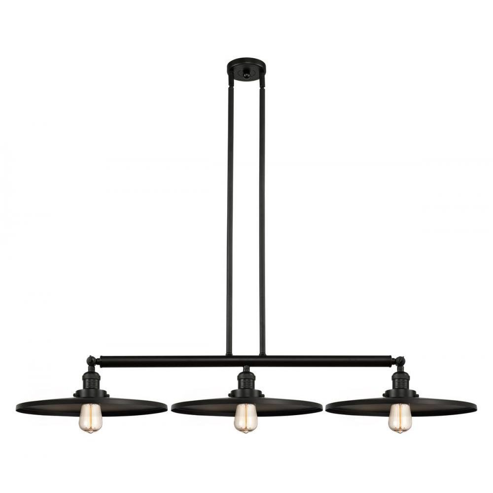 Innovations 213-AB-MFR-AB-16-LED Appalachian Island Light in Antique Brass with Antique Brass Appalachian Cone Metal Shade