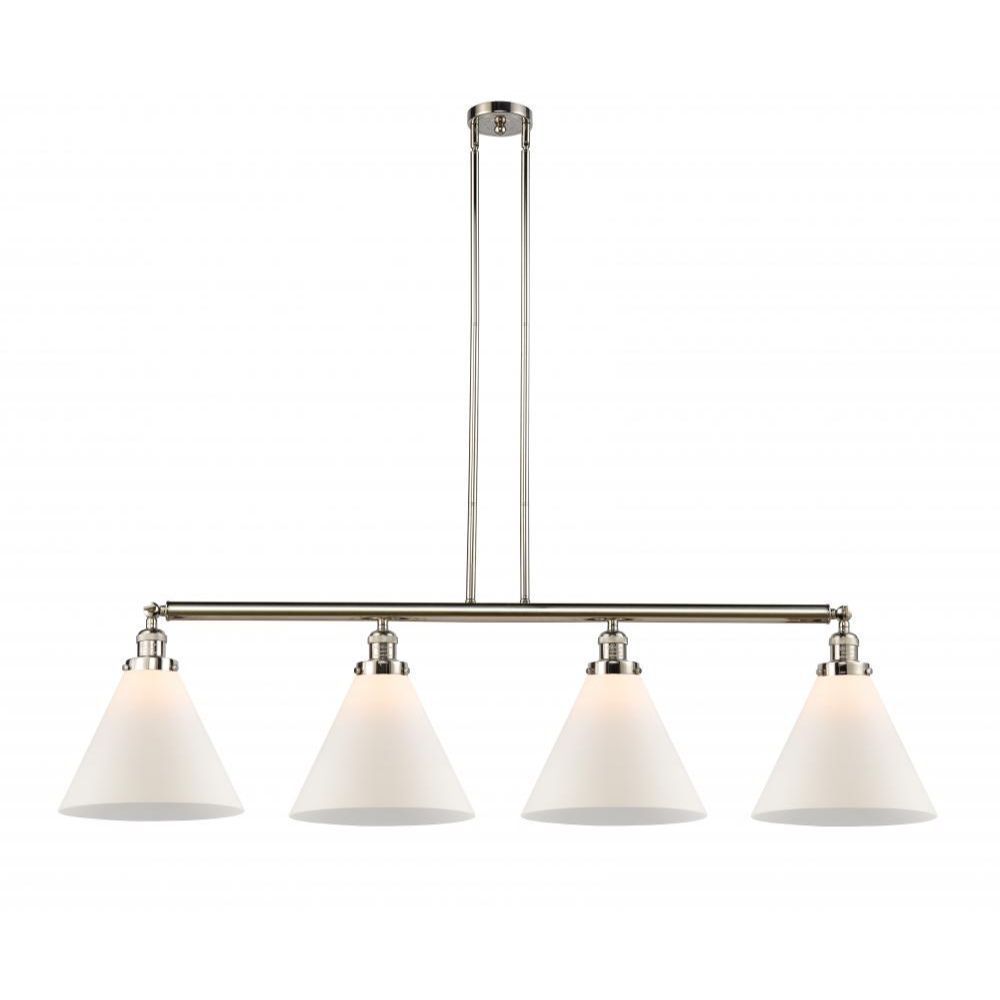 Innovations 214-BB-G42-L-LED X-Large Cone 4 Light Island Light in Brushed Brass