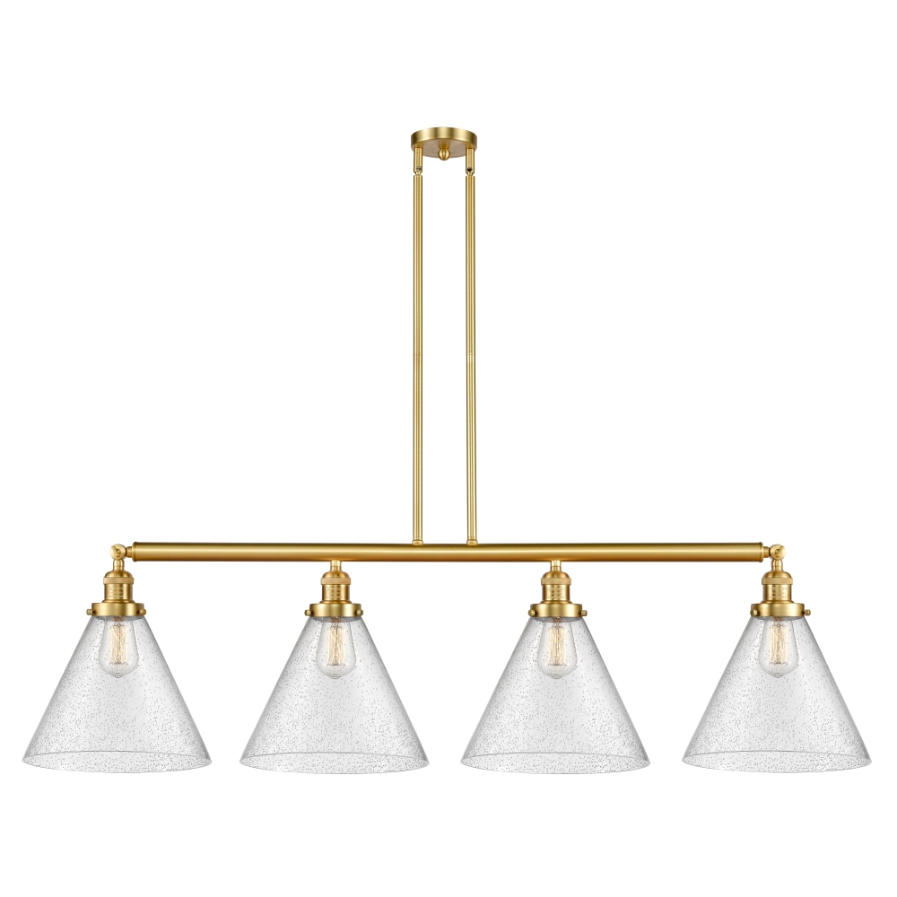 Innovations 214-SG-G42-L X-Large Cone 4 Light Island Light in Satin Gold