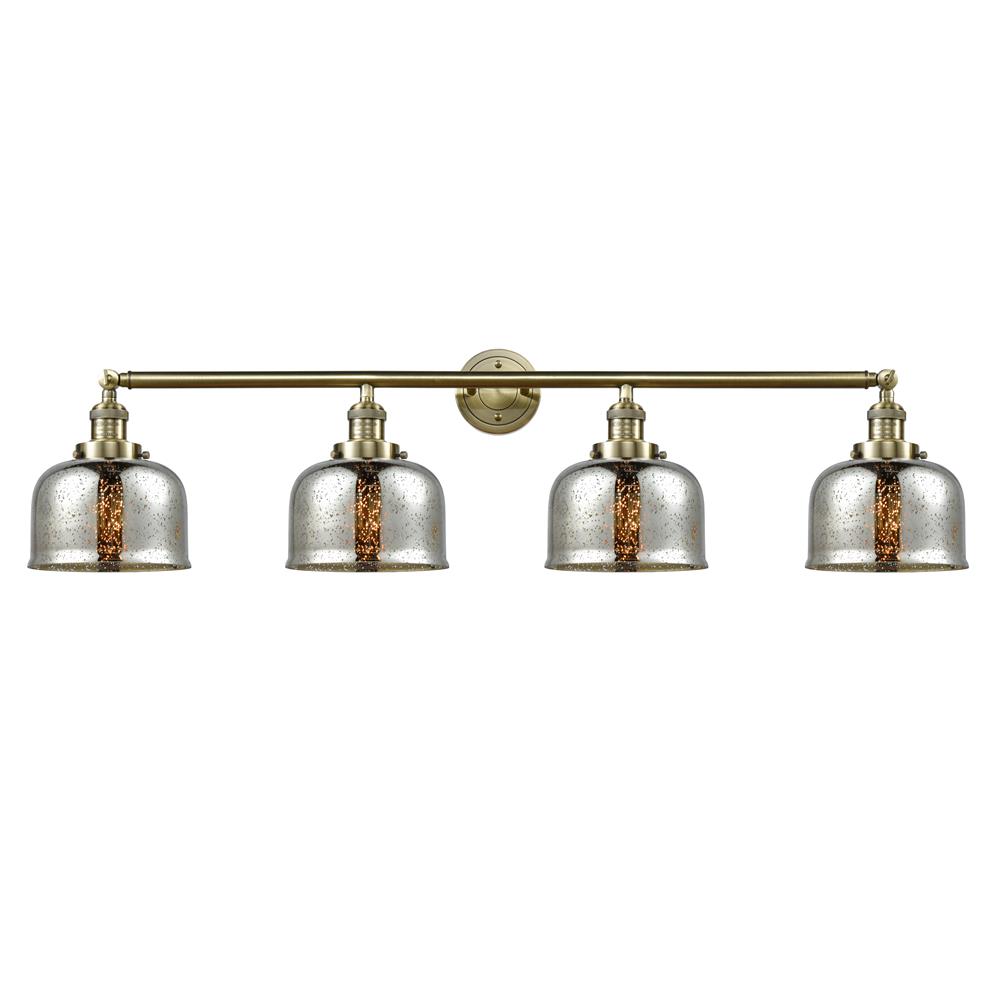 Innovations 215-AB-G78 Antique Brass Large Bell 4 Light Bath Vanity Light