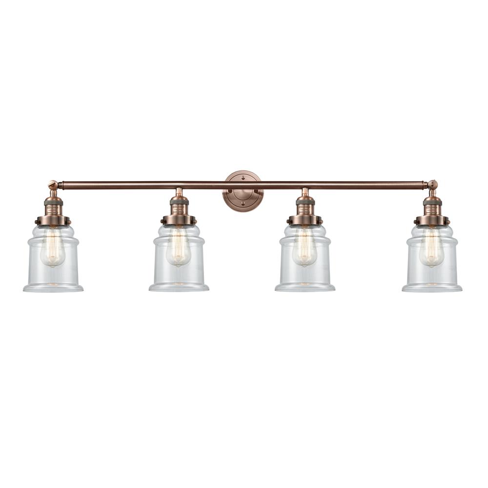 Innovations 215-SN-G182-LED 4 Light Vintage Dimmable LED Canton 42 inch Bathroom Fixture in Brushed Satin Nickel