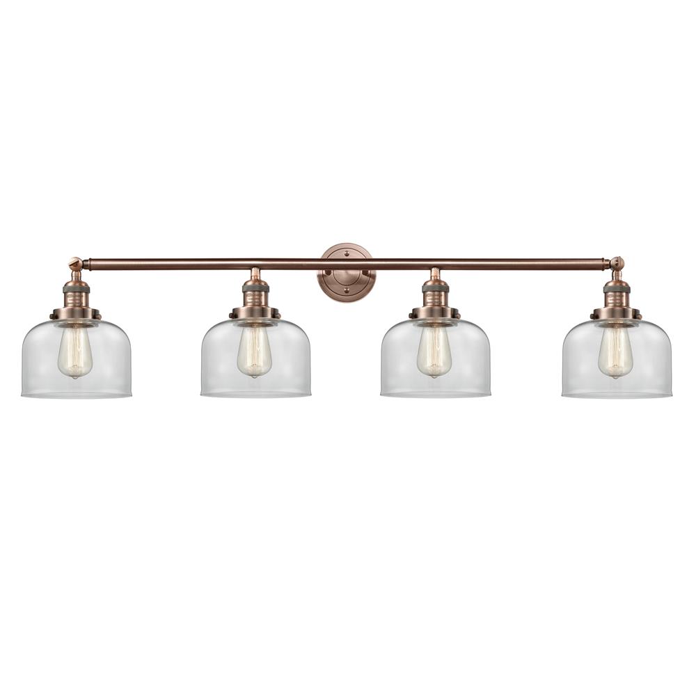 Innovations 215-AC-G72-LED 4 Light Vintage Dimmable LED Large Bell 44 inch Bathroom Fixture in Antique Copper