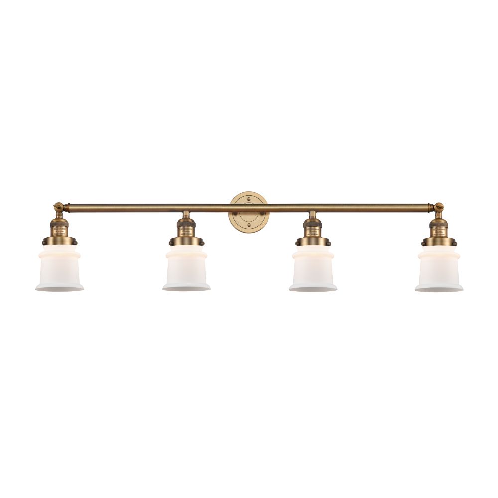 Innovations 215-BB-G181S Small Canton 4 Light Bath Vanity Light in Brushed Brass