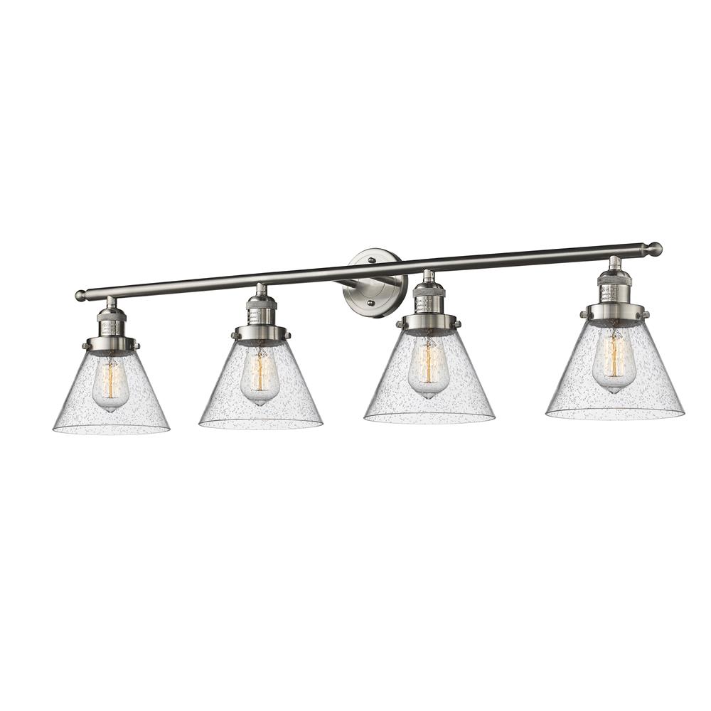 Innovations 215-SN-G44 4 Light Large Cone 43.75 inch Bathroom Fixture