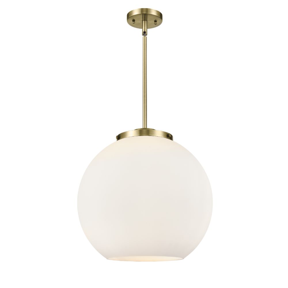 Innovations 221-3S-AB-G121-16-LED Athens 3 Light 15.75 inch Pendant in Antique Brass
