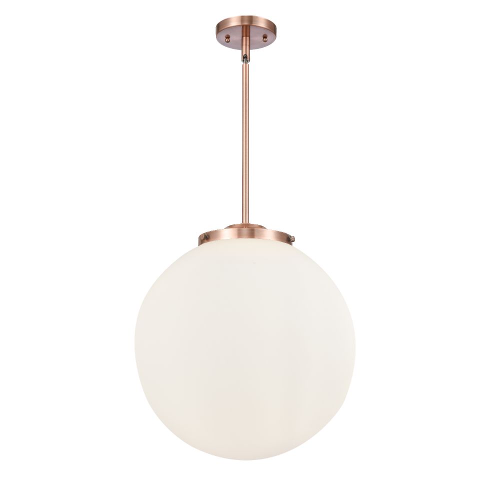 Innovations 221-3S-AB-G201-16-LED Beacon 1 Light 16 inch Pendant in Antique Brass