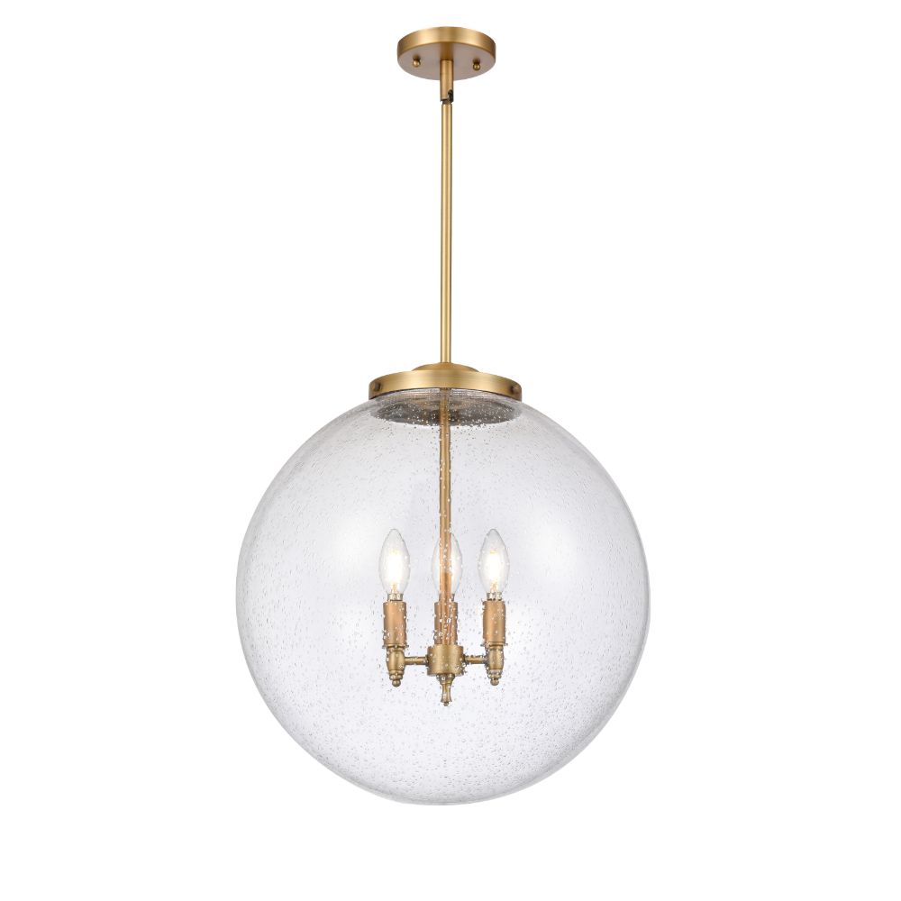 Innovations 221-3S-AB-G204-18 Beacon 1 Light 18 inch Pendant in Antique Brass