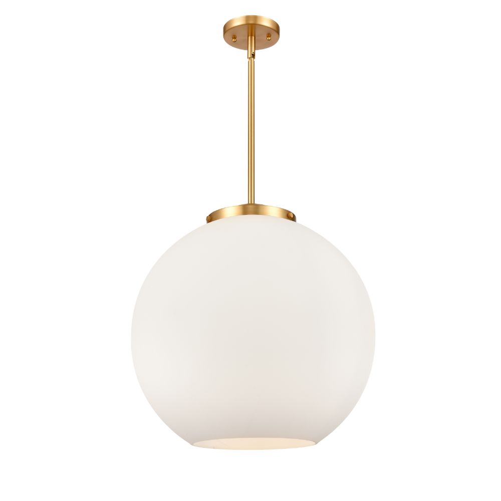 Innovations 221-3S-SG-G121-18-LED Athens 3 Light 17.75 inch Pendant in Satin Gold