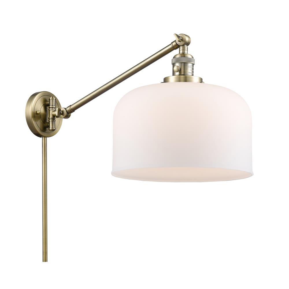 Innovations 237-AB-G71-L Antique Brass X-Large Bell 1 Light Swing Arm