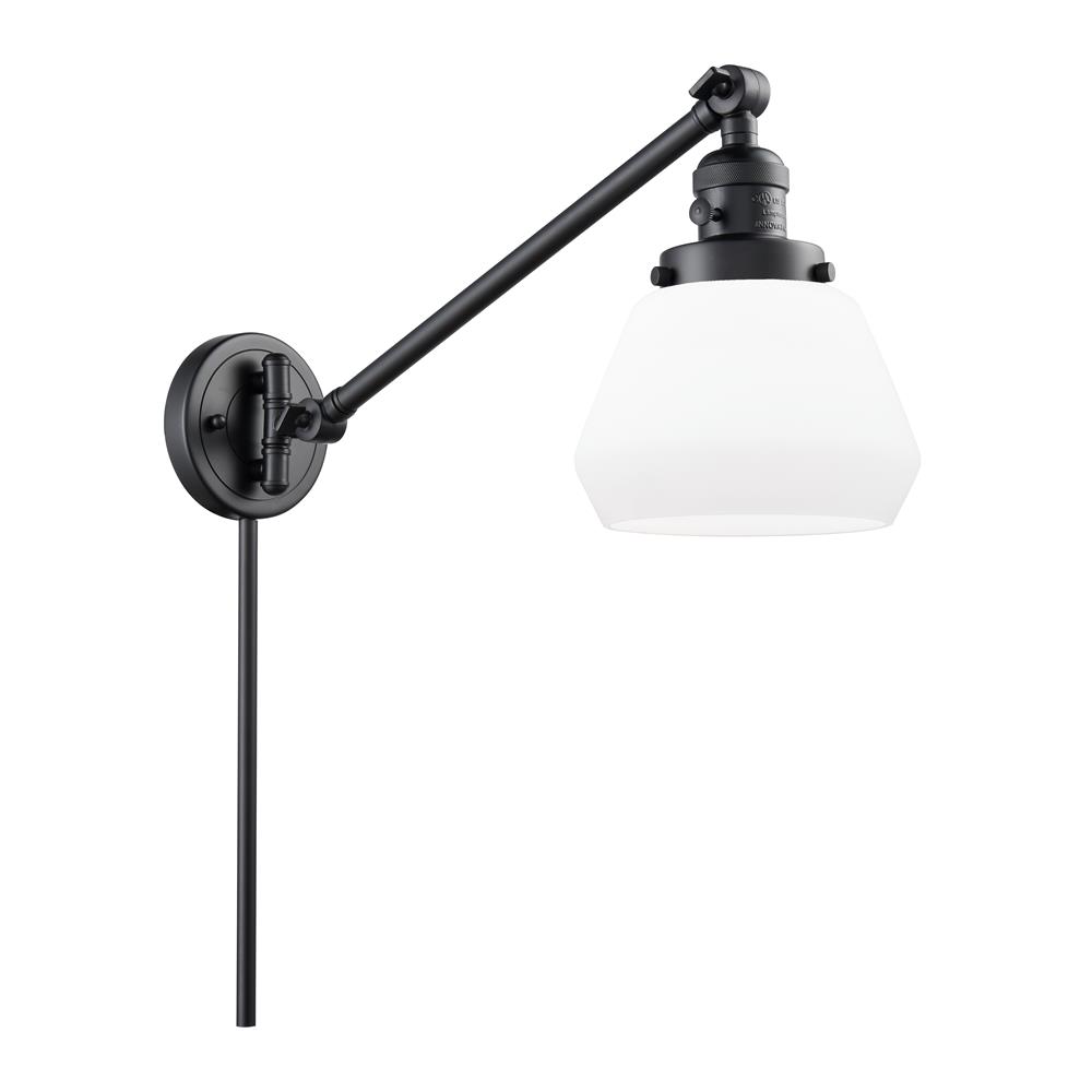 Innovations 237-BK-G171 1 Light Fulton 8 inch Swing Arm with a High-Low-Off Switch.