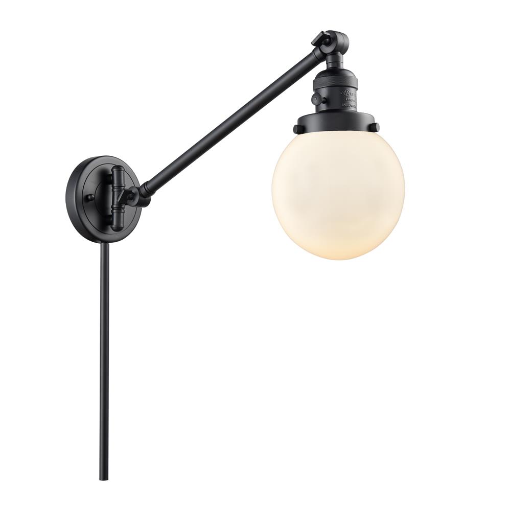 Innovations 237-BK-G201-6-LED 1 Light Vintage Dimmable LED Beacon 25 inch Swing Arm with a High-Low-Off Switch.