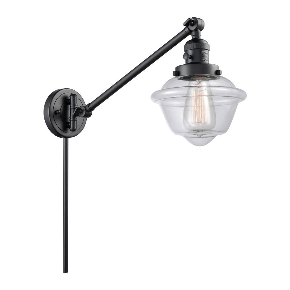 Innovations 237-BK-G532 1 Light Small Oxford 25 inch Swing Arm with a High-Low-Off Switch.