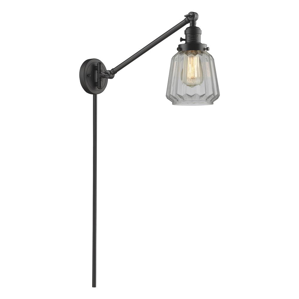 Innovations 237-OB-G142-LED 1 Light Vintage Dimmable LED Chatham 8 inch Swing Arm in Oil Rubbed Bronze