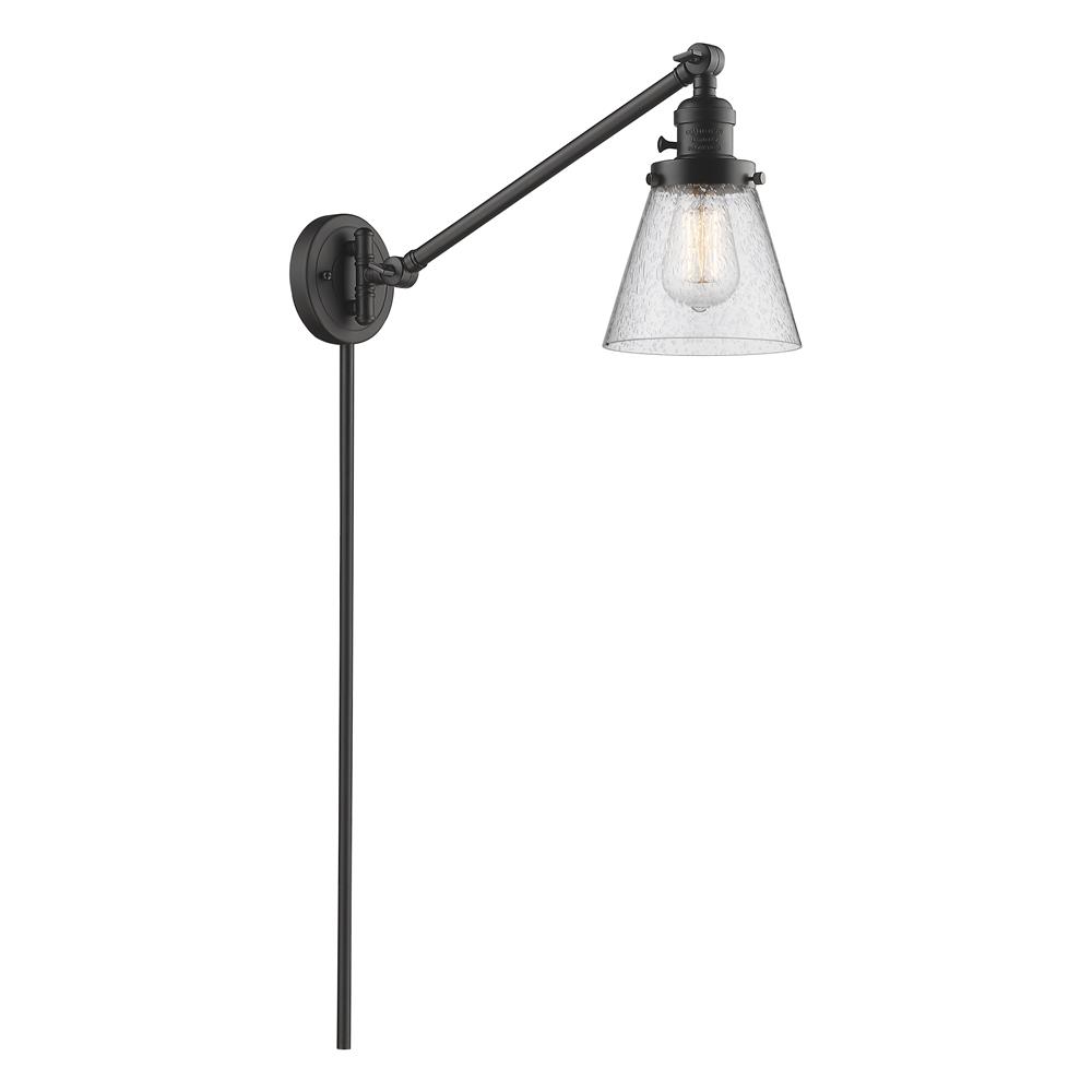 Innovations 237-OB-G64-LED 1 Light Vintage Dimmable LED Small Cone 8 inch Swing Arm in Oil Rubbed Bronze