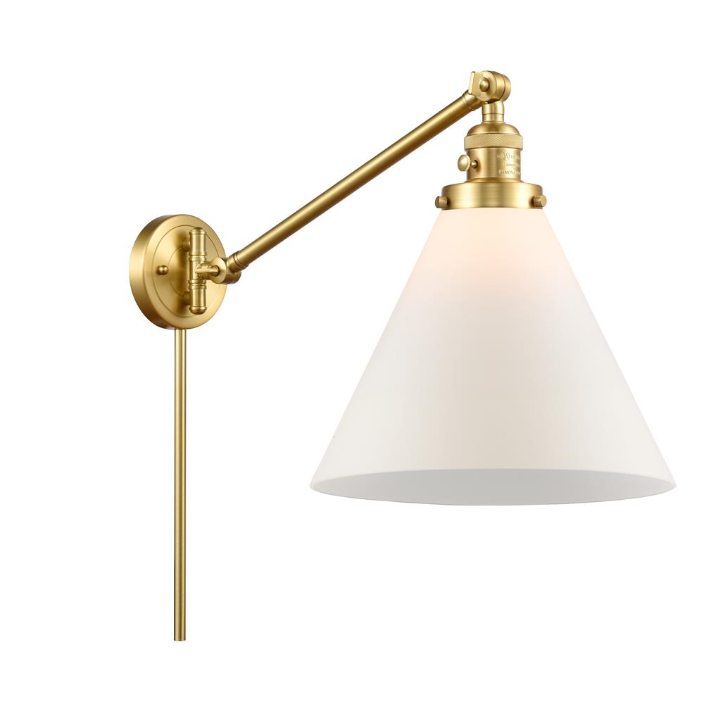 Innovations 237-SG-G41-L X-Large Cone 1 Light Swing Arm in Satin Gold