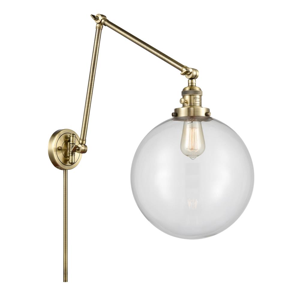 Innovations 238-AB-G202-12 XX-Large Beacon 1 Light Swing Arm in Antique Brass