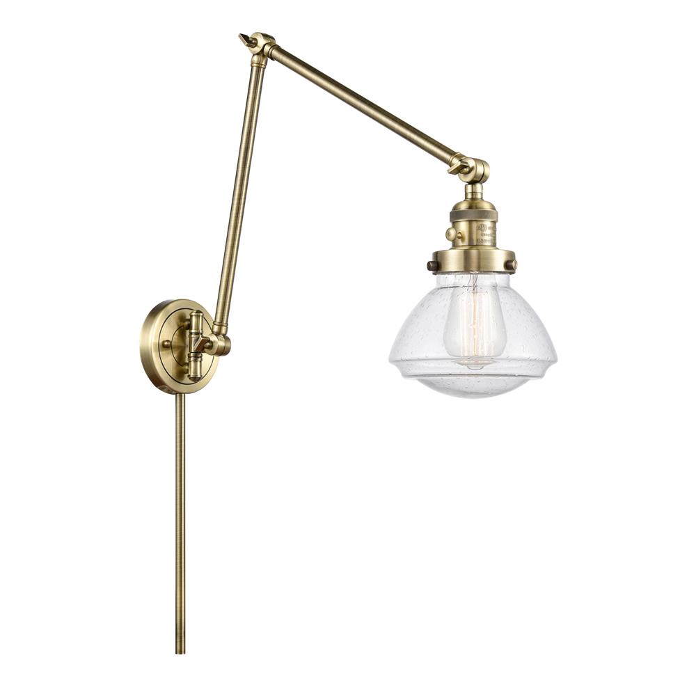 Innovations 238-AB-G324-LED Olean 1 Light Swing Arm in Antique Brass