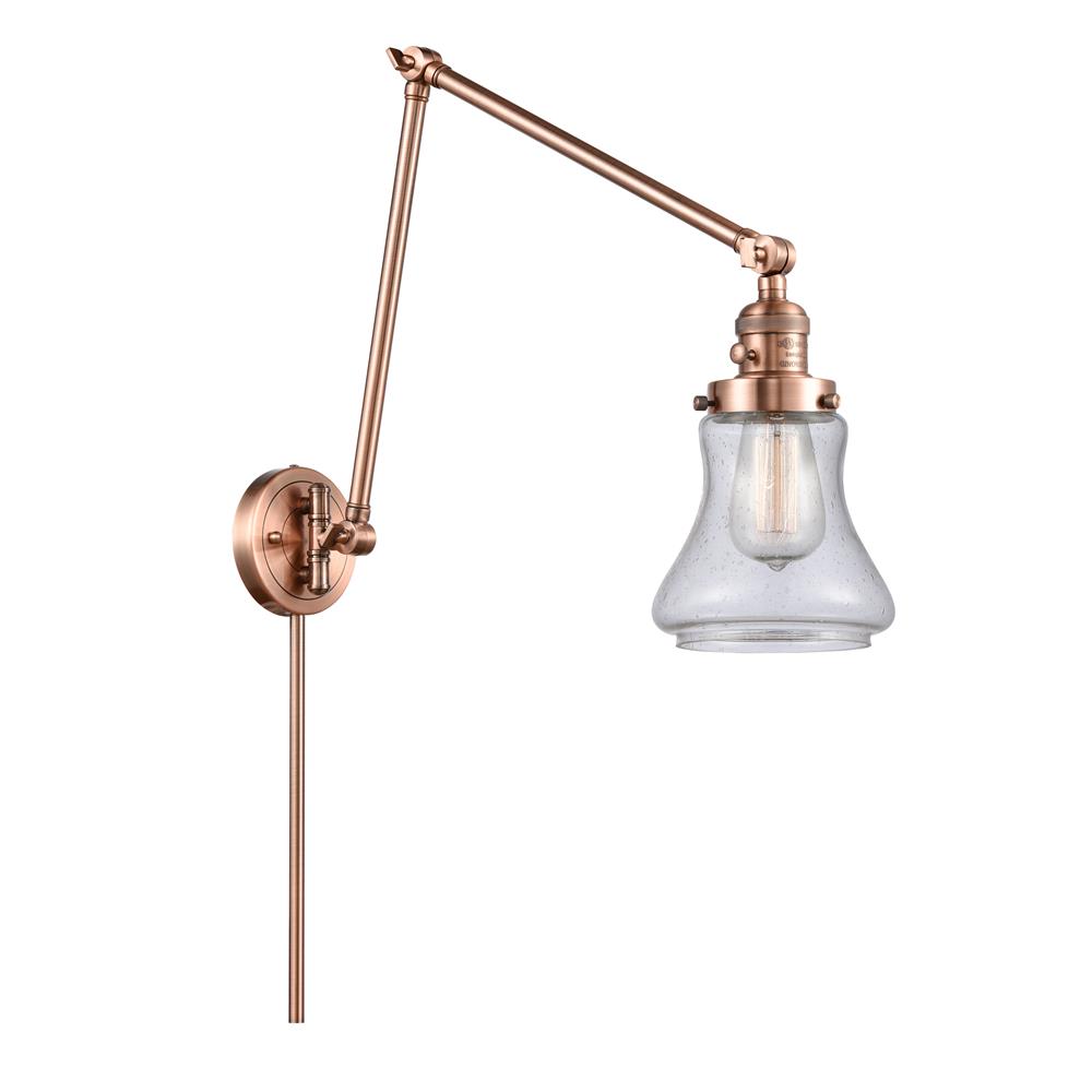 Innovations 238-AC-G194 Bellmont 1 Light Swing Arm in Antique Copper